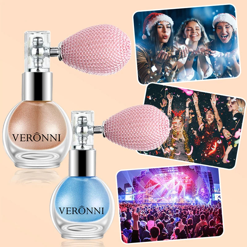 Highlighter Powder Spray Longwear sparkle fairy powder High Gloss Glitter Spray Body Bronzer For Face Body Makeup Cosmetics