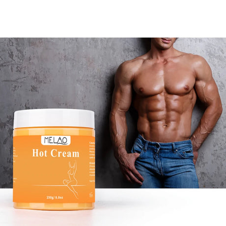 MELAO Hot Cream Massage Gel - Natural and 87% Organic Cellulite Cream - Multi Use Skin Toning Cream, Soothes Aches