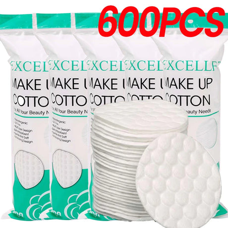Facial Makeup Remover Disposable Cotton Pads Soft Breathable Double Sided Round Nail Polish Remover Cleansing Pads Makeup Tools