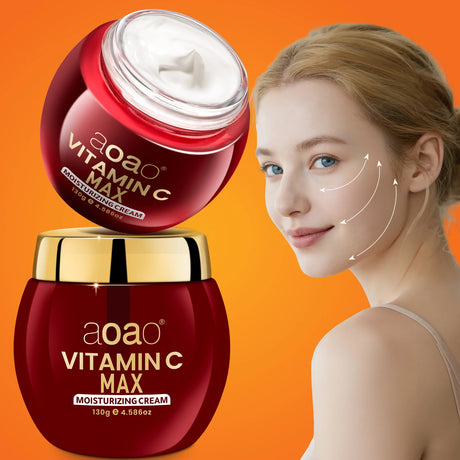 Vitamin C Cream Brighten Skin & Firm, Lock in Moisture for Day and Night Hydration.