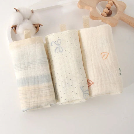 3/5Pcs 6-Layer Pure Cotton Baby Cotton Washcloth Soft Gauze Cotton Newborn Burp Cloth Absorbent Baby Towels Square Towels