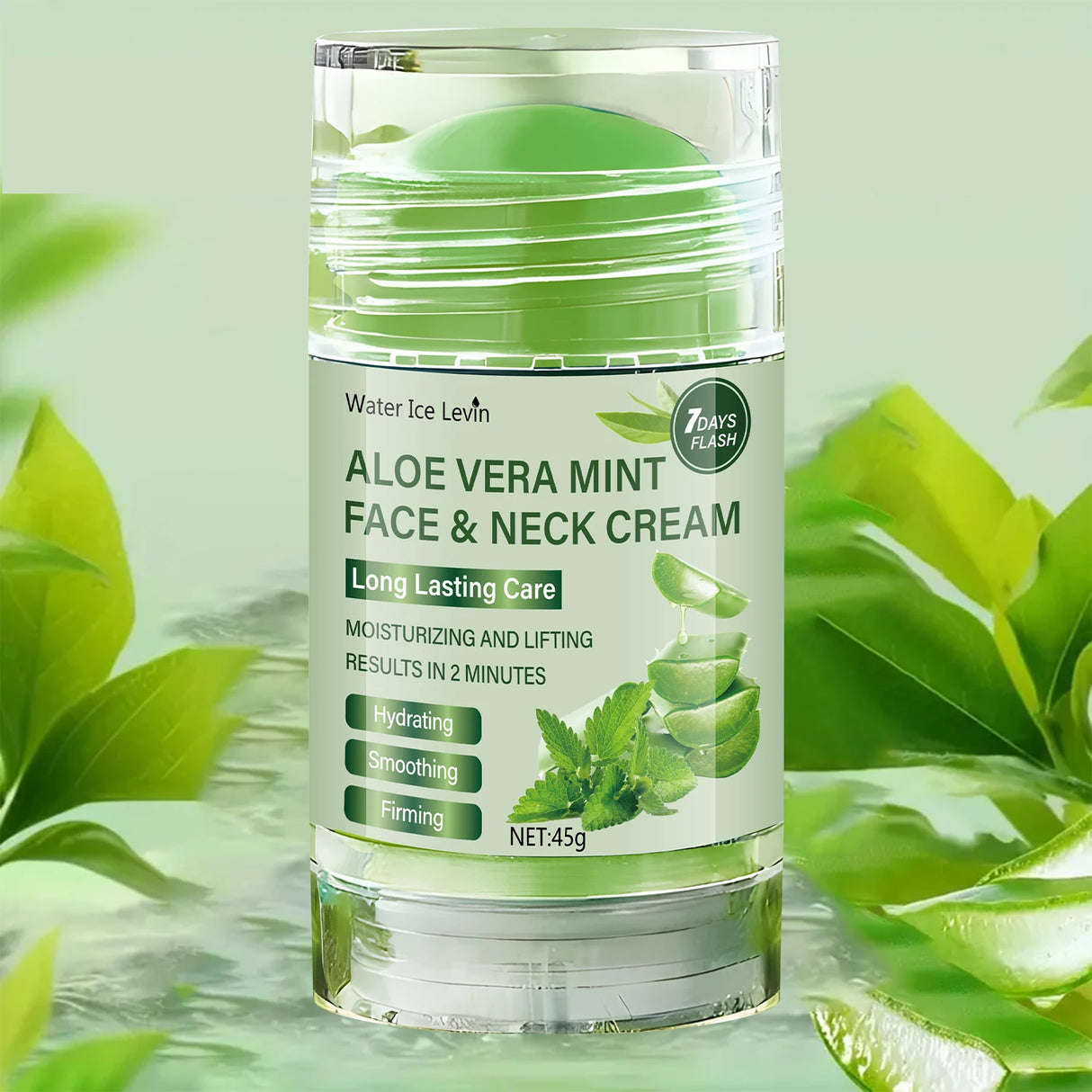 45g Aloe Vera Facial Firming Cream, Natural Aloe Vera Essence, Gentle and Skin-Friendly, Effectively Reduces Fine Lines, Tightens Skin, and Moisturizes Skin