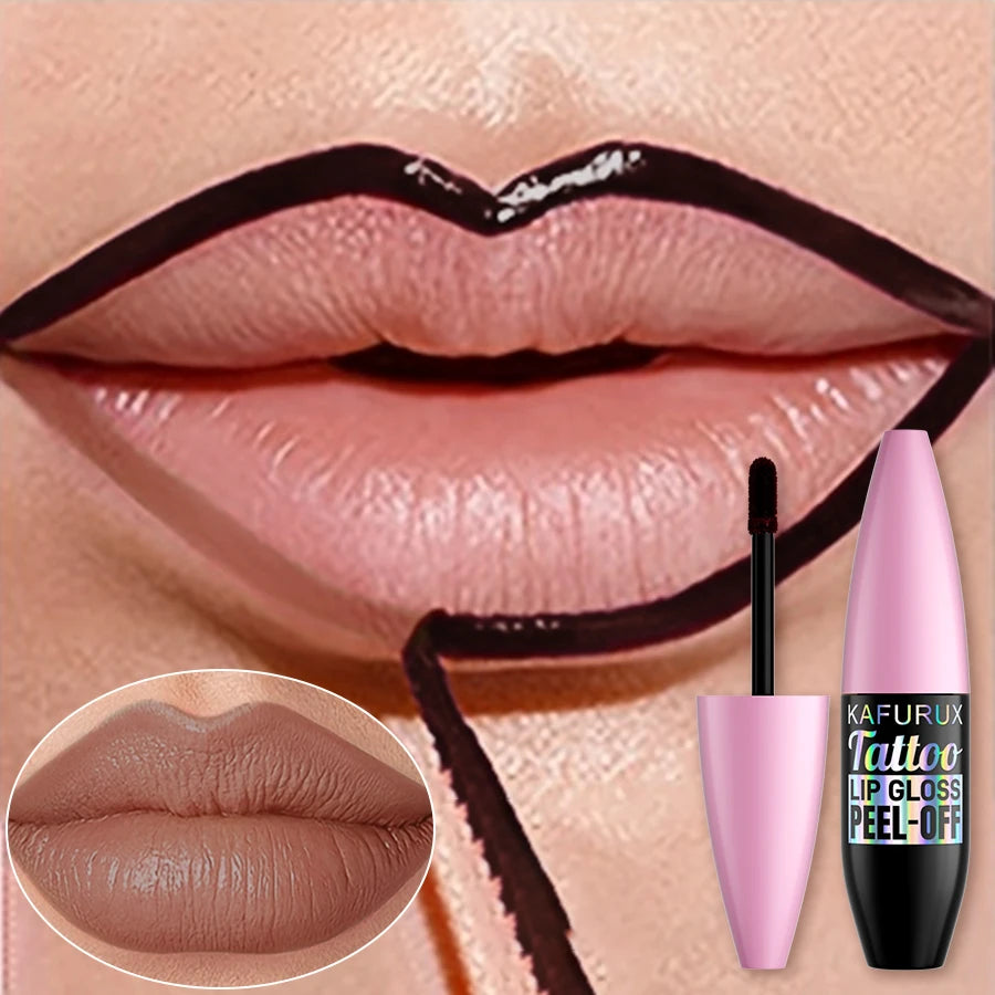 7 Colors Waterproof Lip Tint Peel Off Lip Liner Tattoo Lipgloss Long Lasting Matte Pink Red Brown Contour Makeup Lips Stain Gift