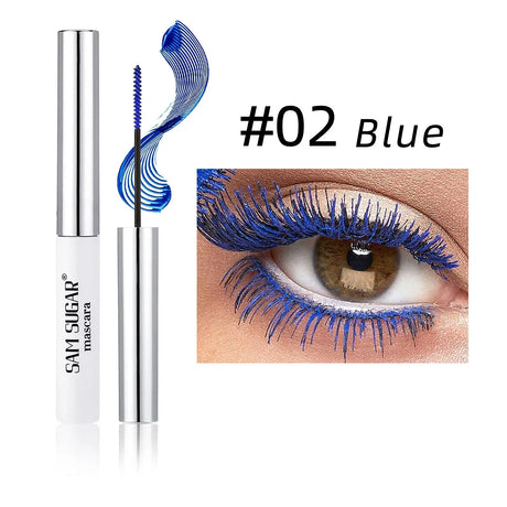 Colorful Slender Mascara Waterproof Fast Drying Curling Eyelashes Multicolor Lashes Makeup Long Lasting Blue Green Cosmetics