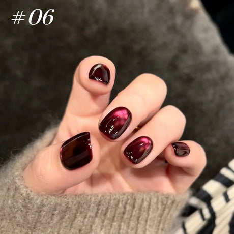 12ml 1-21pcs Brown Gold Cat Eye Gel Nail Polish Hot Selling Winter Whitening Magnet Gel Polish Gold Nails Nail Supplies Nail Art