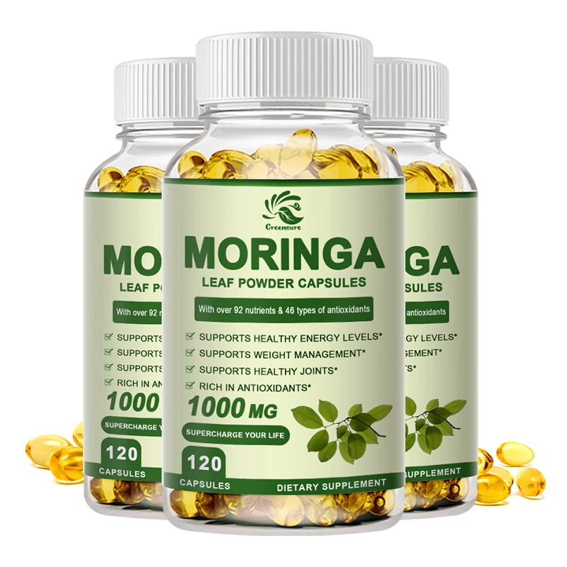 Moringa Extract Capsule Anti Stress Improve Sleep Enhance immunity Antioxidant - 60/120 Capsules