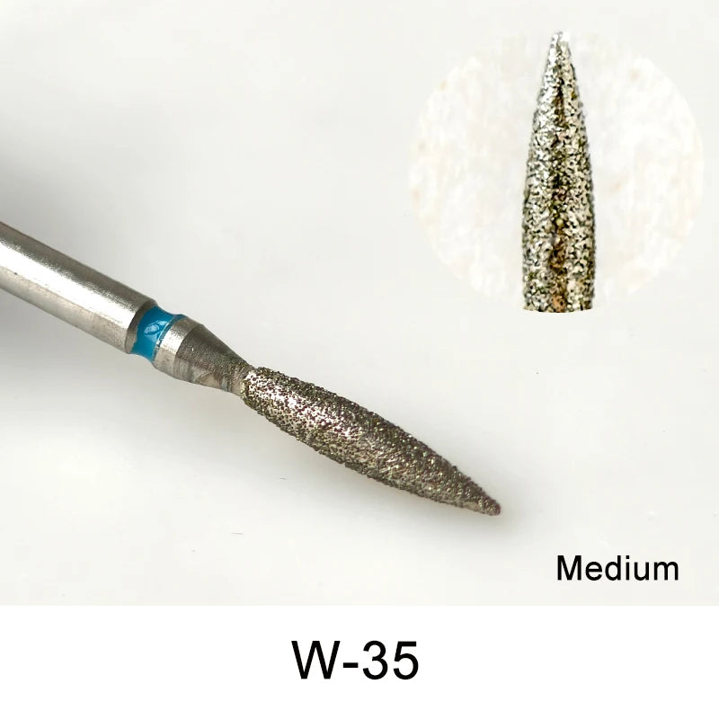 Diamond Ceramic Nail Drill Bits Milling Cutter For Manicure Left Right Rotary Cuticle Files Buffer DIY Nails Accessories Tools
