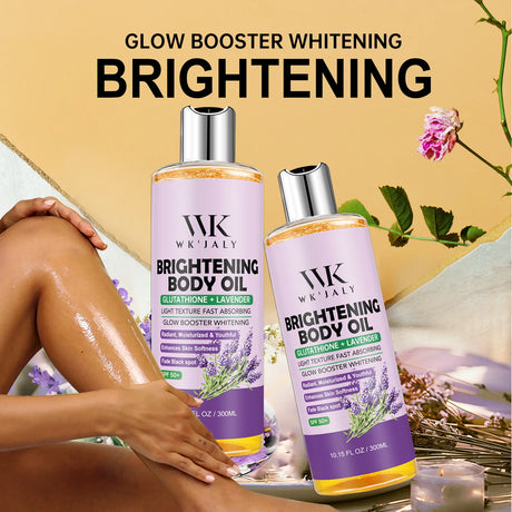 WK JALY Glow Booster Whitening Brightening Body Oil, Remove Acne, Dark Spots, Nourish, Moisturizer, Smooth Skin, Even Skin Tone