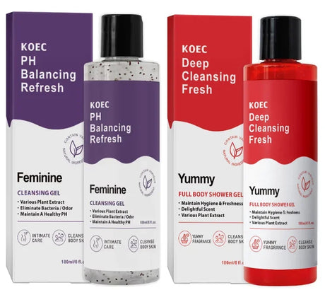Gentle Cleansing Moisturizing Shower Gel Feminine Hygiene Smooth Skin Shower Set Long-lasting Floar Scent Shower Gel & Serum Oil