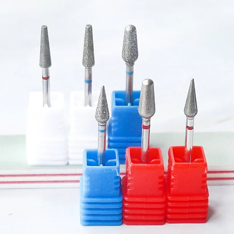 Diamond Ceramic Nail Drill Bits Milling Cutter For Manicure Left Right Rotary Cuticle Files Buffer DIY Nails Accessories Tools