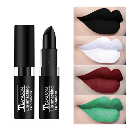 Matte Nude Lipsticks 12 Colors Waterproof Long Lasting Non-stick Cup Lip Glaze Sexy Vampire Red Black Lipstick Pigment Cosmetics