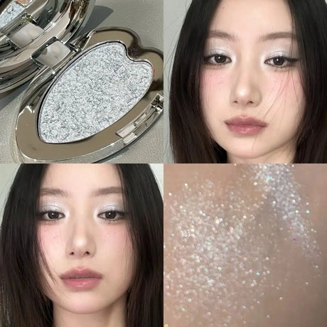 Monochrome Gloss Metallic Eyeshadow Palette Punk Smoky Green Blue Eyeshadow Mashed Potato Waterproof Shimmer Lying Silkworm
