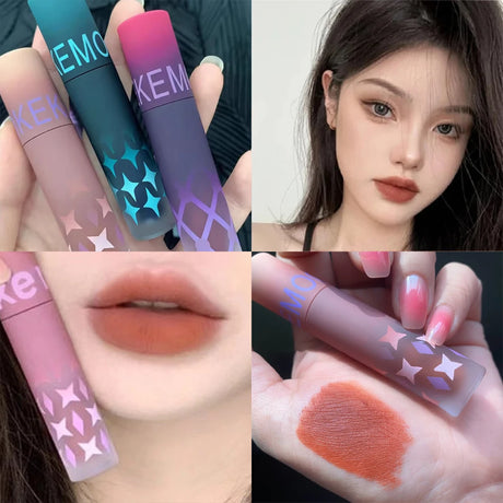 Pigeon Blood Red Matte Lipstick Waterproof and Lasting Blue Gothic Lip Gloss Sexy Punk Black Lip Tint Dark Lip Cream Makeup
