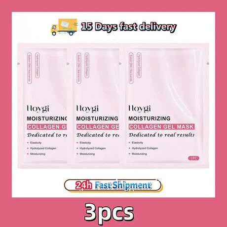 Pink Bio Collagen Gel Salmon Pdrn Face Mask Deep Hydrating Overnight Moisturizing Hydrogel Jelly Face Sheeets Balance Skin Tone