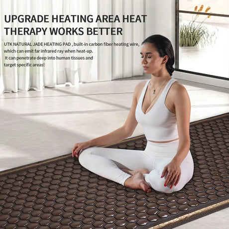 Heated Tourmaline Yoga Mat Thermal Sofa Mattress With Adjustable Temperature Non-Slip, Electric Heating Pad, Ideal For Hot Yoga,