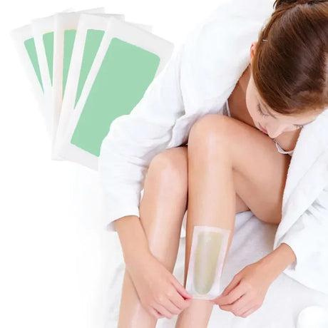 5/10/20/50 Sheets Green Professional Hair Removal Wax Strips Depilation Double Sided Wax Paper For Bikini Leg Body Face Useful