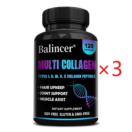 Multi Collagen Peptides Capsules - Supports Skin, Hair, Joint Health, Promote Collagen Production, Delay Aging,Enhances Immunity