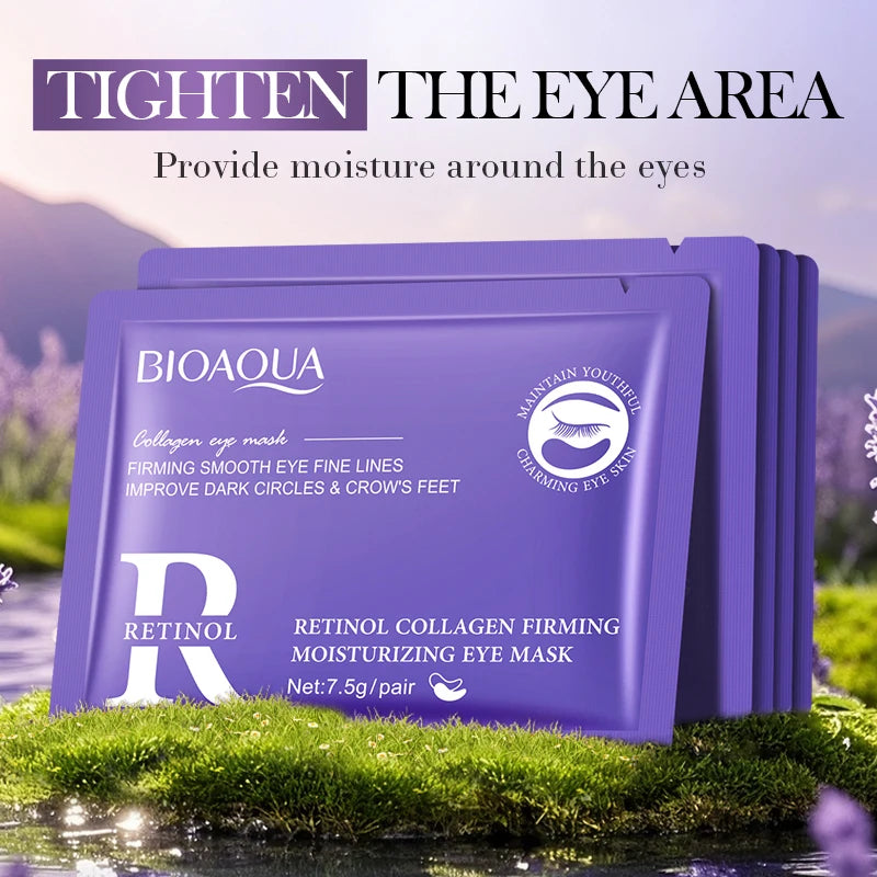 BIOAQUA Retinol Crystal Collagen Eye Mask Anti Dark Circles Anti-Wrinkles Moisturizing Anti-Aging Eye Patches Skin Care