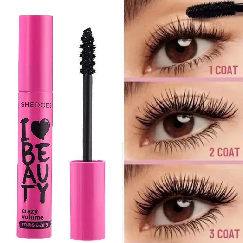 5D Waterproof Mascara Eyelashes Lengthening Long Lasting Silky Lash Black Eyelashes Extension Make Up Beauty Eye Korean Cosmetic
