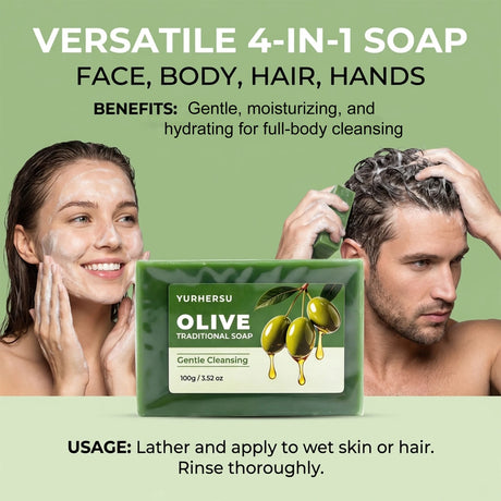 Handmade Olive Oil Soap Nourishing Moisturizing Soap Bar For Face Body Hair
