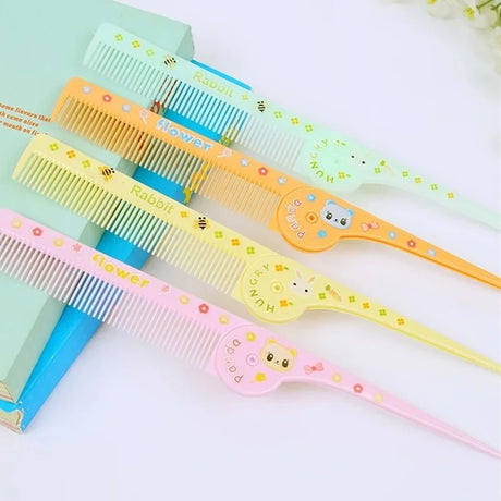 1 Pc Cute Cartoon Folding Comb for Kids Portable Pointed Tail Comb for Children Boys Girls Baby Hair Care Brushes Plastic Comb