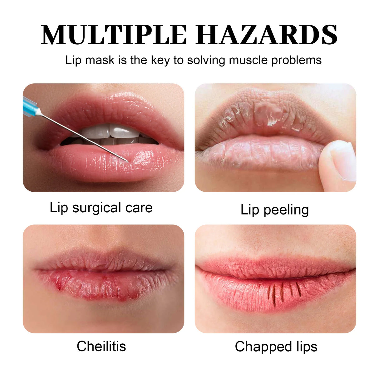 10Pcs Marine Collagen Lip Mask Nourishing Lip Care Moisture Fruits Essence Firming Moisturizing Labial Gel Patch Lips Pad Patche