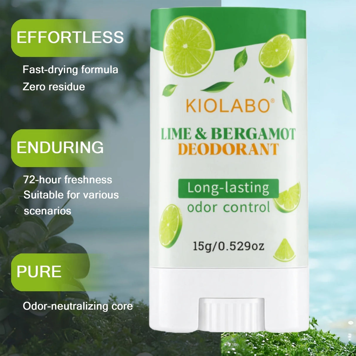 15g deodorizing cream, moisturizing and refreshing, non greasy, easy to absorb. All day refreshing deodorizing cream | 15g multi
