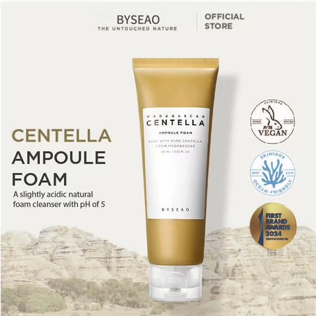Centella Face Refreshing Foaming Cleanser,Gentle Removes Dirt,Oil Control Deep Cleansing Calming Ampoule Foam,Korean Skincare