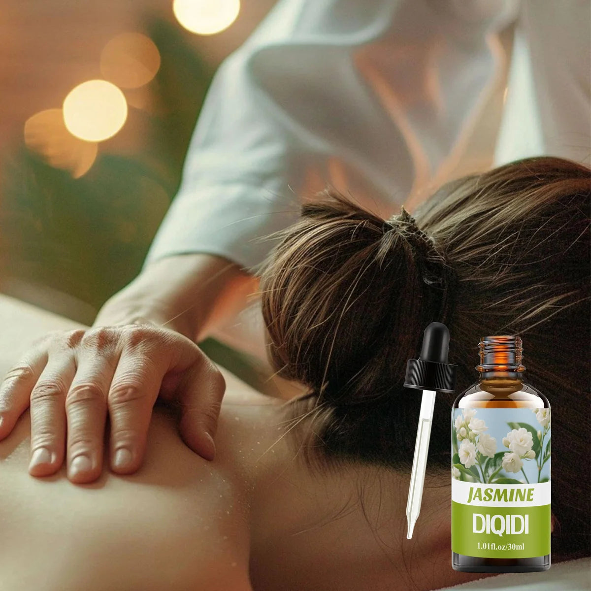Jasmine essential oil, long-lasting floral fragrance, skin care, bath, spa, fragrance oil, diffuser, humidifier, home aromathera