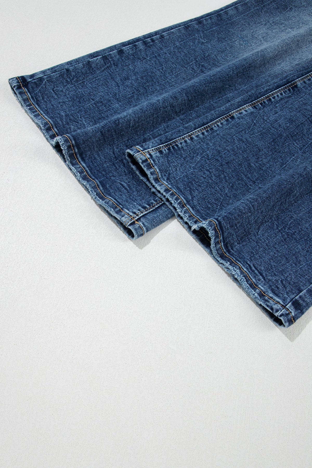 Sail Blue Acid Wash Pocket Detail Flare Jeans