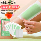EELHOE Hair Removal Wax Strip Non-irritating Pore Shrink Improve Smoothness Smoothing Skin Peel Off Quick Hair Remove Strips