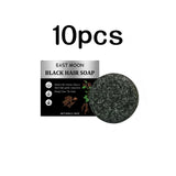 East Moon Bamboo Charcoal Hair Darkening Shampoo Soap Repair White Hair Dye Nourish Oil Control Improve Gray Hair Shampoo Soap
