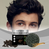 East Moon Bamboo Charcoal Hair Darkening Shampoo Soap Repair White Hair Dye Nourish Oil Control Improve Gray Hair Shampoo Soap