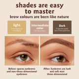 Ocheal 3Color Eyebrow Powder Black Brown Lift Eyebrow Professional Waterproof Cosmetic Eye Shadow Palette with Brush