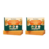 Oceaura Persimmon Soap Bar Body Odor Control Moisturizing Skin Keep Brighten Long-Lasting Freshness Daily Cleansing Fruit Handmade Shower Soap