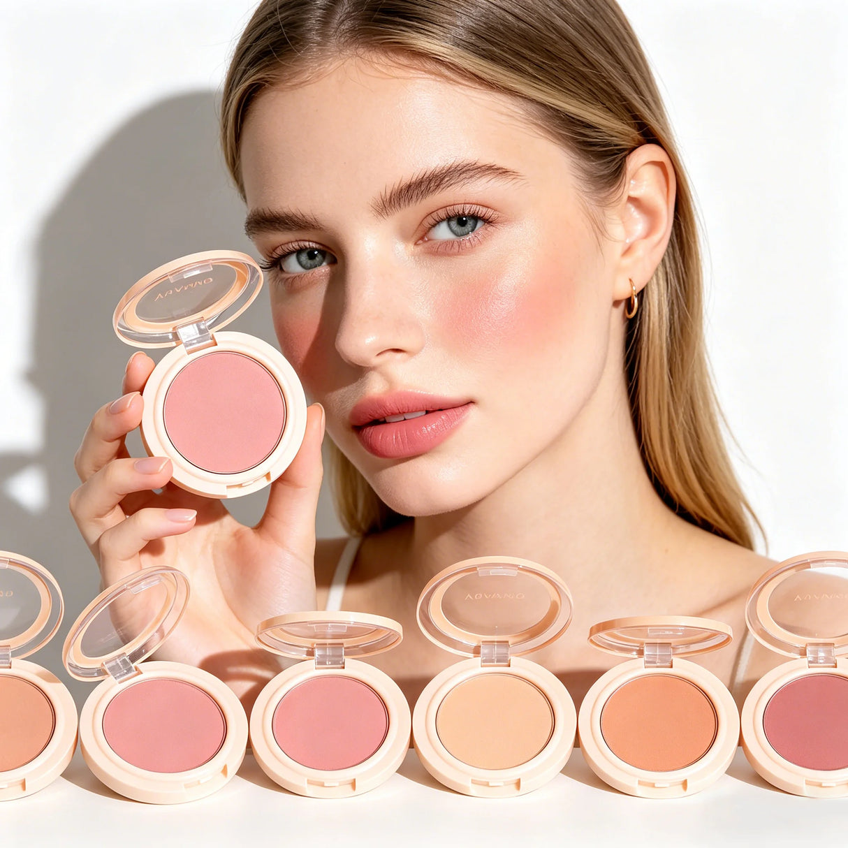 Daily Matte Blush Collection Natural Glow Buildable Cheek Color Long-Lasting Everyday Blush Makeup Natural Flush 3 Colors