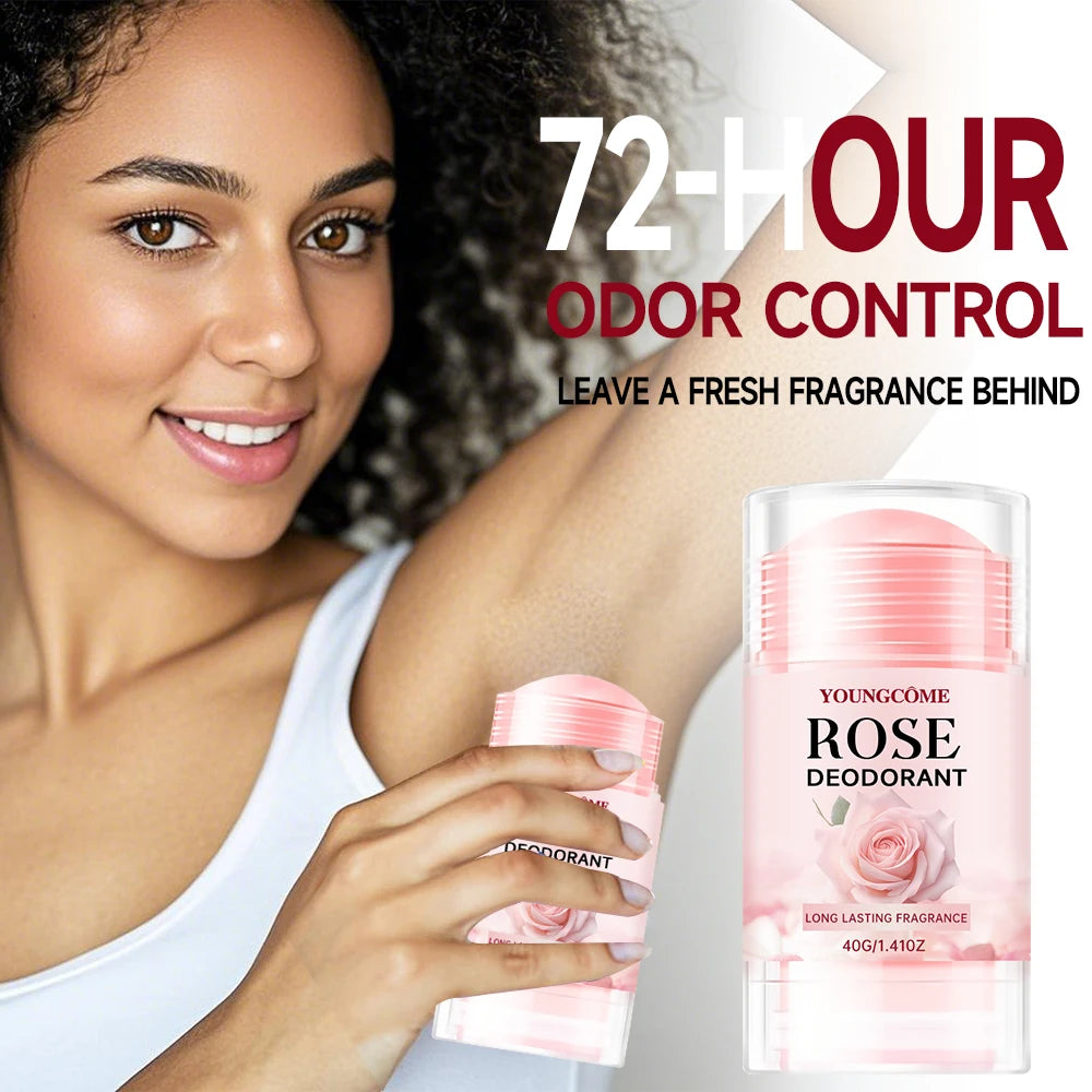Pink Rose Essentials Deodorant Stick Long Lasting Fragrance Fragrance Oil Deodorant Cream Dating Aroma Perfume Cooling armpit
