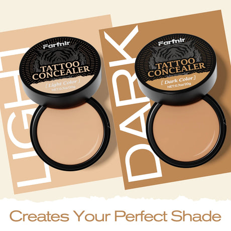 Tattoo concealer cream, waterproof and sweatproof, natural and skin-friendly, available in two colors for you to choose from.