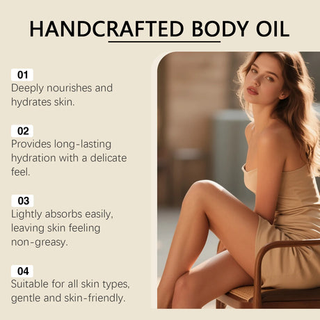 Oceaura 100ml Coconut Body Care Oil Hydrate Nourish Skin Lasting Fragrance Smooth Skin Elasticity Moisturizing Skincare Oil