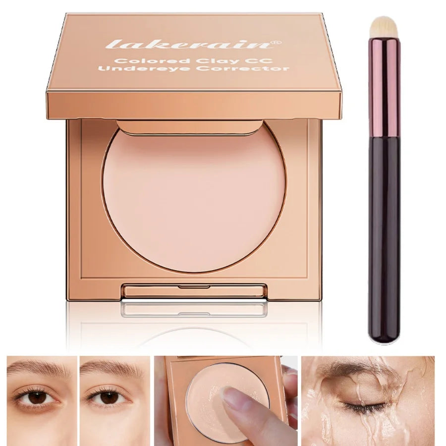 Eye Concealer Corrector Moisturizing Natural Foundation with Brush Cover Dark Circles Skin Neutralizing Under Eye Makeup
