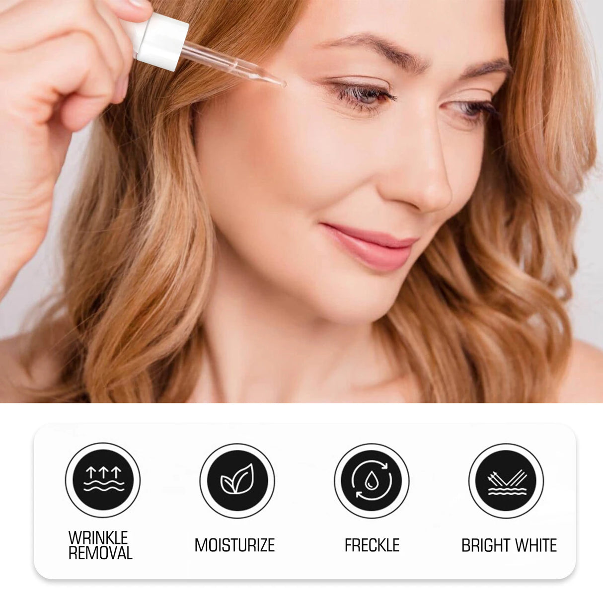 30ML Vitamin C Face Serum Deep Moisturizing Enhance Smoothness Shrink Pores Improve Skin Texture Boosts Skin Elasticity Glowing Facial Serum