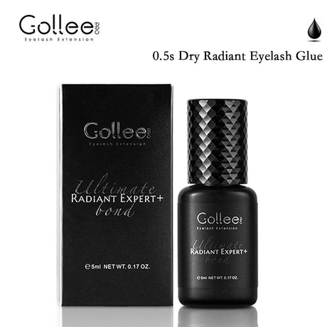 Gollee 0.5s Fast Dry Lash Adhesive Long Lasting 6-8 Weeks Eyelashes Glue for Eyelash Extensions No Irritation Glue Makeup Tools