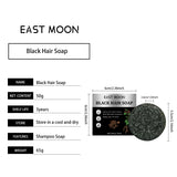 East Moon Bamboo Charcoal Hair Darkening Shampoo Soap Repair White Hair Dye Nourish Oil Control Improve Gray Hair Shampoo Soap