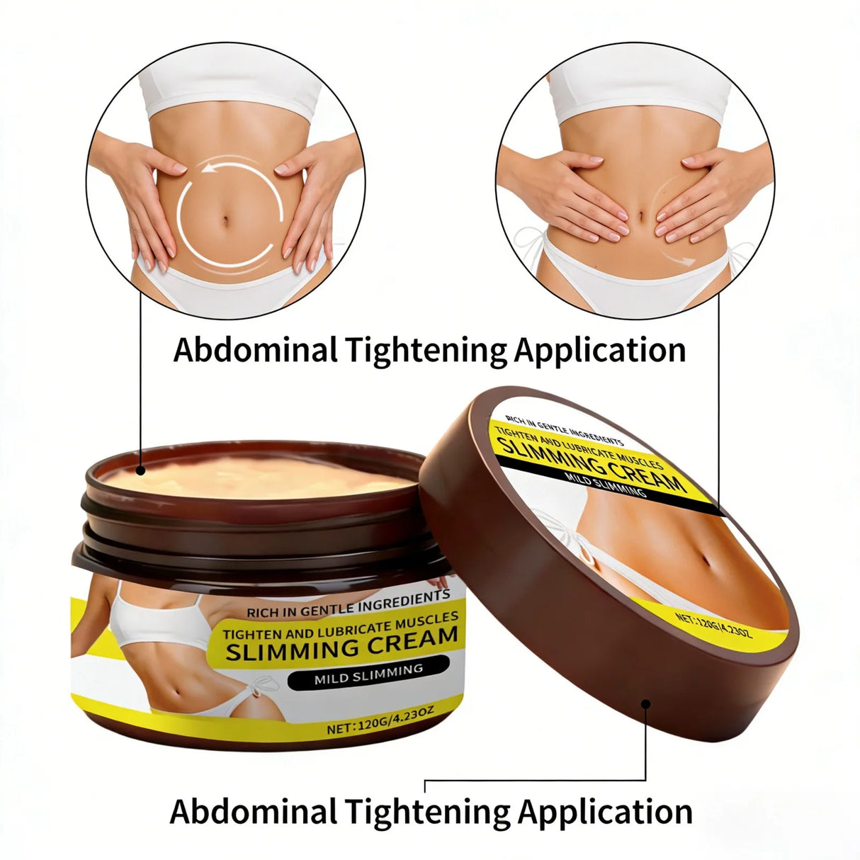 Anti Cellulite Cream for Body Massage Rose Oil Moisturizing Skin Firming Shaping Body Care Soft Fat Burning Slimming Cream 120g