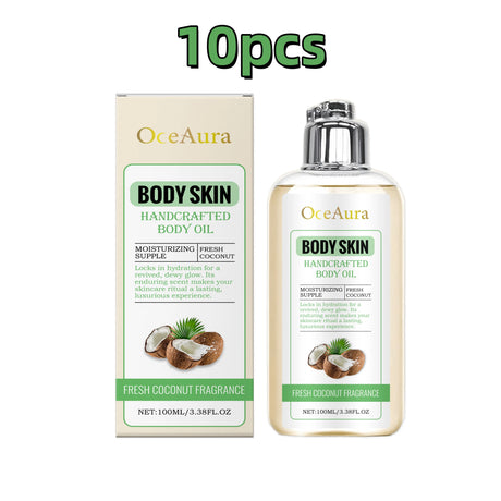 Oceaura 100ml Coconut Body Care Oil Hydrate Nourish Skin Lasting Fragrance Smooth Skin Elasticity Moisturizing Skincare Oil