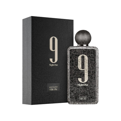 Afnan 9 PM Night Out Extrait de Parfum for Unisex – Oriental Spicy Fragrance, Perfect Gift for Women & Men, 3.4 fl oz