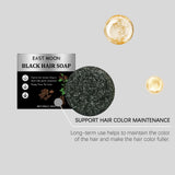 East Moon Bamboo Charcoal Hair Darkening Shampoo Soap Repair White Hair Dye Nourish Oil Control Improve Gray Hair Shampoo Soap