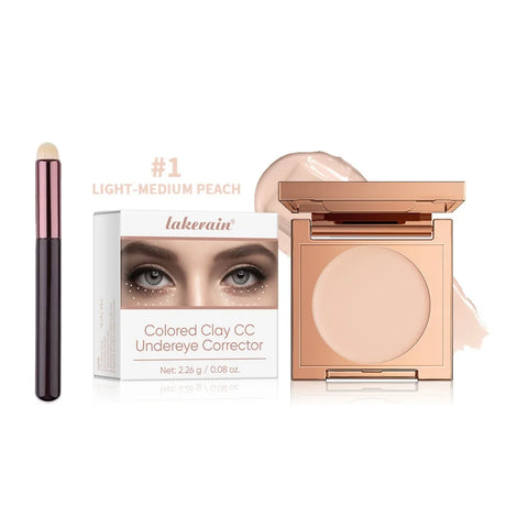 Eye Concealer Corrector Moisturizing Natural Foundation with Brush Cover Dark Circles Skin Neutralizing Under Eye Makeup