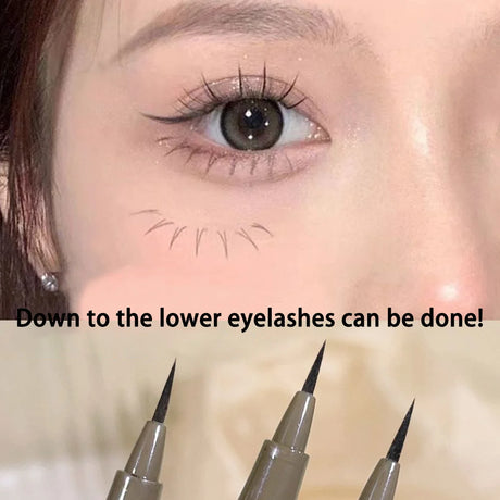 0.05mm slim eyeliner is smooth and durable, slim, quick-drying, long-lasting eyeliner, 4 colors, waterproof, non-smudging