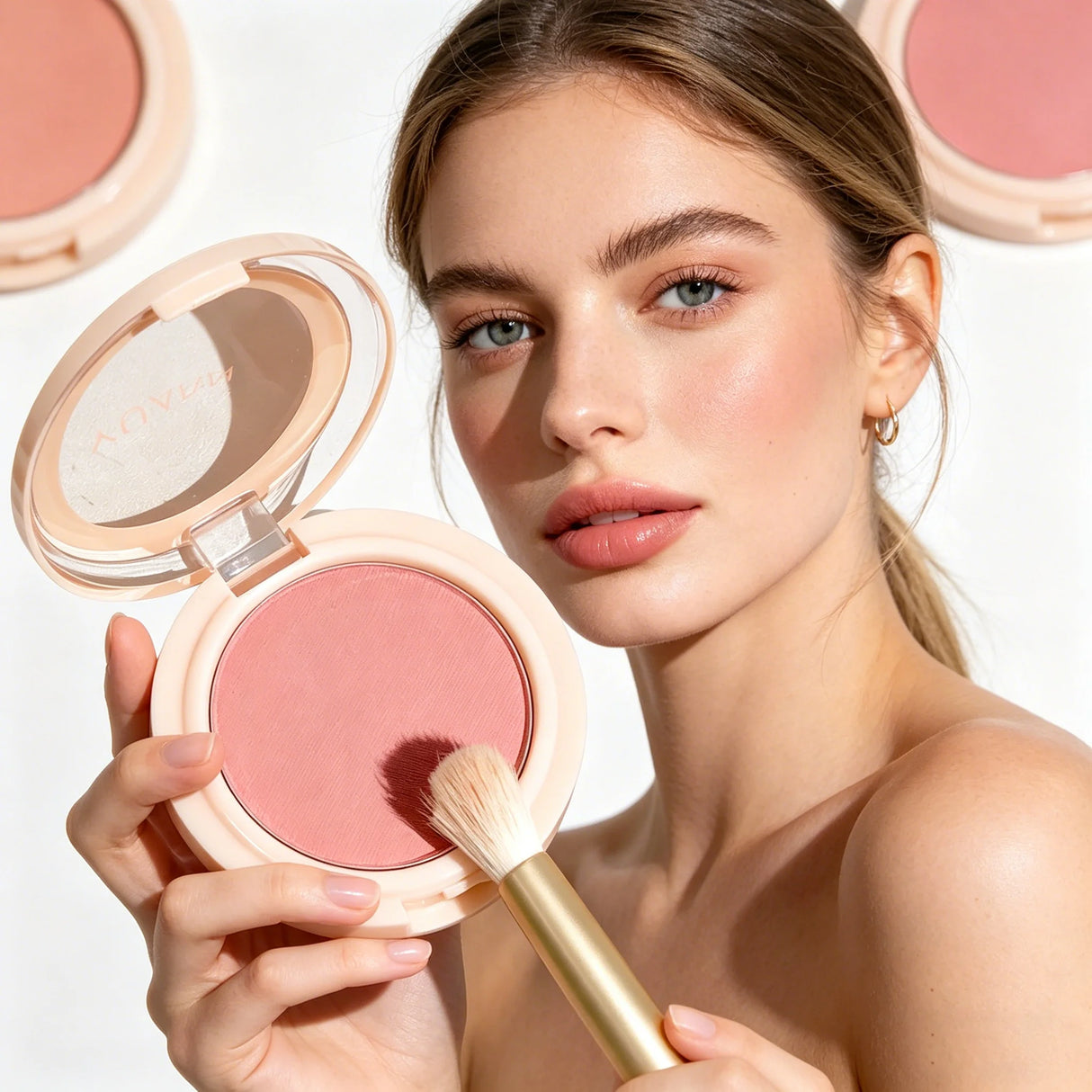 Daily Matte Blush Collection Natural Glow Buildable Cheek Color Long-Lasting Everyday Blush Makeup Natural Flush 3 Colors